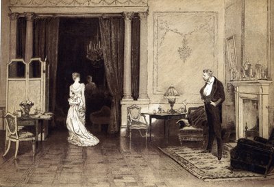 Pierwsza chmura, z „Godziny wypoczynku” autorstwa William Quiller (after) Orchardson