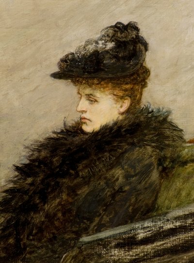 Boa z piór, ok. 1892 (olej na płótnie) autorstwa William Quiller Orchardson