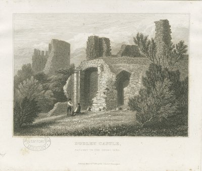 Zamek Dudley - Twierdza: grawerowanie, nd [c1831] (druk) autorstwa William Radclyffe