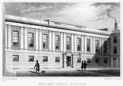 Grocers Hall, Poultry, City of London, XIX wiek. autorstwa William Radclyffe