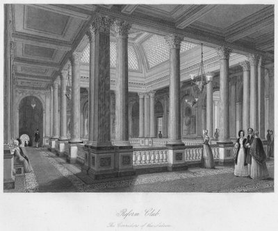 Klub Reform. Korytarze Salonu, ok. 1841 r. autorstwa William Radclyffe