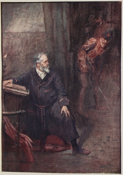 Admirał Coligny był jednym z pierwszych, którzy zginęli, ilustracja z 