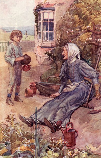 David i jego ciotka, tytuł z „Dawida Copperfielda” Charlesa Dickensa autorstwa William Rainey