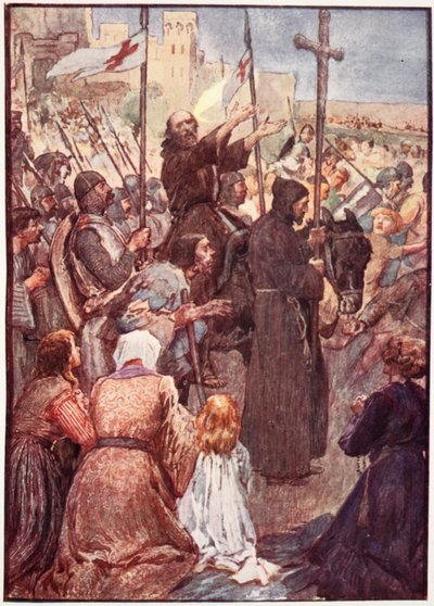 „Często miał być widziany na ośle”, płyta z „Historia Francji”, Mary MacGregor, 1920 (kolorowa lito) autorstwa William Rainey