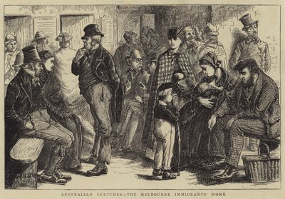 Szkice australijskie, Dom Imigrantów w Melbourne autorstwa William Ralston