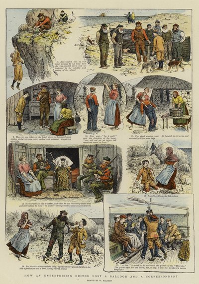 Jak przedsiębiorczy redaktor zgubił balon i korespondenta (chromolitho) autorstwa William Ralston