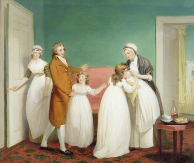 Narodziny dziedzica, ok. 1799 (olej na płótnie) zob. też 145617 autorstwa William Redmore Bigg