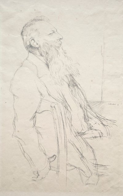 Auguste Rodin, 1897. autorstwa William Rothenstein