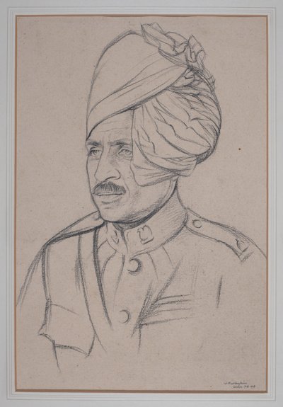 Indyjski kawalerzysta autorstwa William Rothenstein