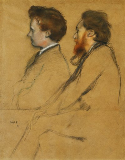 pan Charles Ricketts i pan Charles Hazlewood Shannon autorstwa William Rothenstein