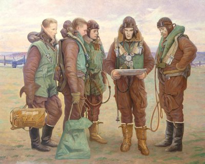 Piloci w Tangmere autorstwa William Rothenstein