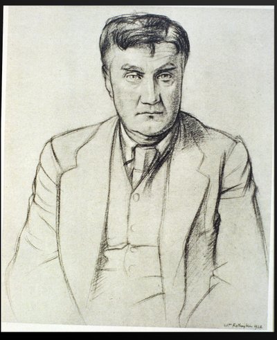 Portret Ralpha Vaughana Williamsa (1872-1958) autorstwa William Rothenstein