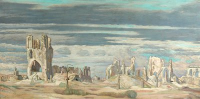 Sukiennice, Ypres (olej na płótnie) autorstwa William Rothenstein