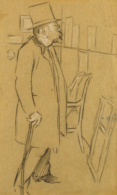 Koneser - prawdopodobnie portret Mons. Julien, ok. 1890 (węgiel i biała kreda na papierze) autorstwa William Rothenstein