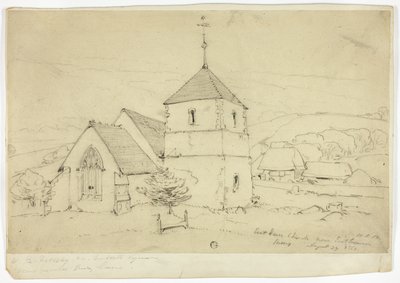 Kościół Eastham w pobliżu Eastbourne Sussex autorstwa William Roxby Beverley
