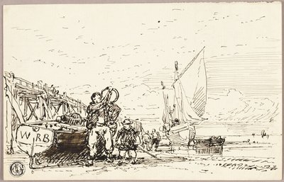 Scena portowa autorstwa William Roxby Beverley