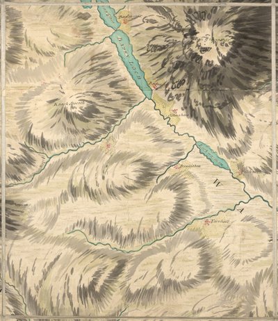 Loch Badenloch, Roy Military Survey of Scotland autorstwa William Roy