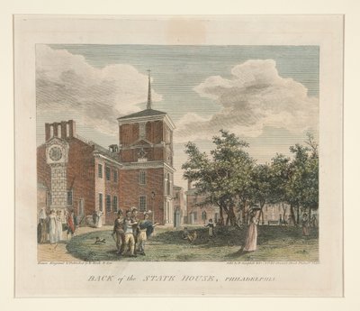 Tył State House, Filadelfia autorstwa William Russell Birch