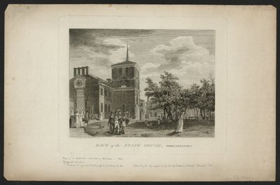 Tył Domu Stanowego, Filadelfia autorstwa William Russell Birch