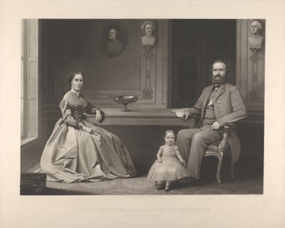 Generał porucznik Thomas J. Jackson i jego rodzina Stonewall Jackson, 1866. autorstwa William Sartain
