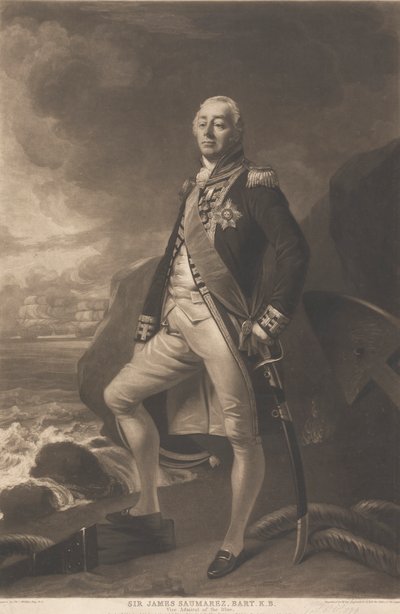 Sir James Saumarez, 1. baron de Saumarez autorstwa William Say