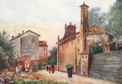Wejście do Camporosso, wschód (kolorowa litografia) autorstwa William Scott
