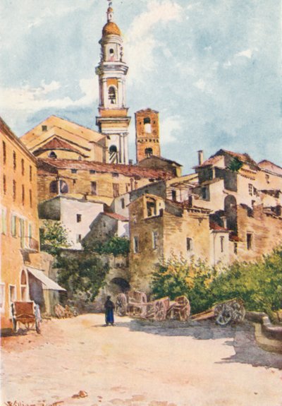 Wejście do Vallebony (kolorowa litografia) autorstwa William Scott