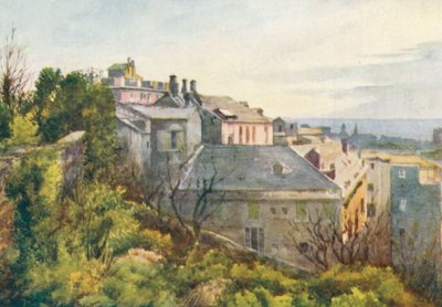 Genua, od strony Corso Magenta (kolorowa litografia) autorstwa William Scott