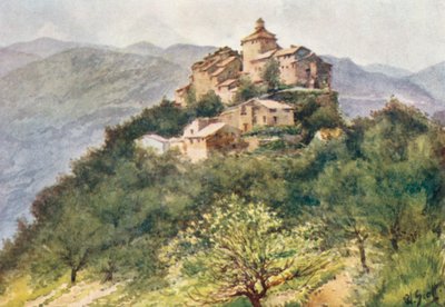 La Roquette, w dolinie Var (kolorowa litografia) autorstwa William Scott