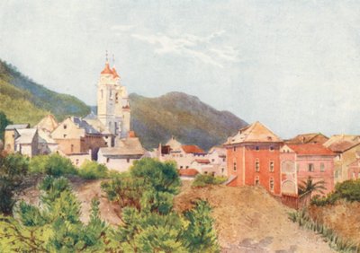 Laigueglia, niedaleko Alassio (kolorowa litografia) autorstwa William Scott