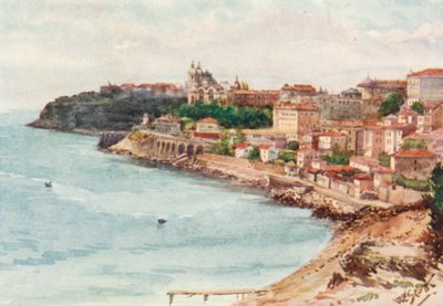 Monte Carlo od wschodu (kolorowa litografia) autorstwa William Scott