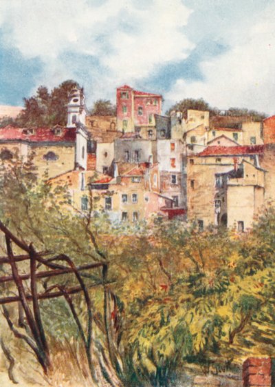 Część Starego Miasta, San Remo (kolorowa litografia) autorstwa William Scott