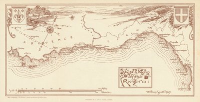 Szkic mapy Riwiery (kolorowa litografia) autorstwa William Scott