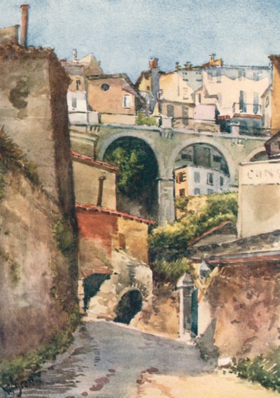 Ulica w Grasse (kolorowa litografia) autorstwa William Scott