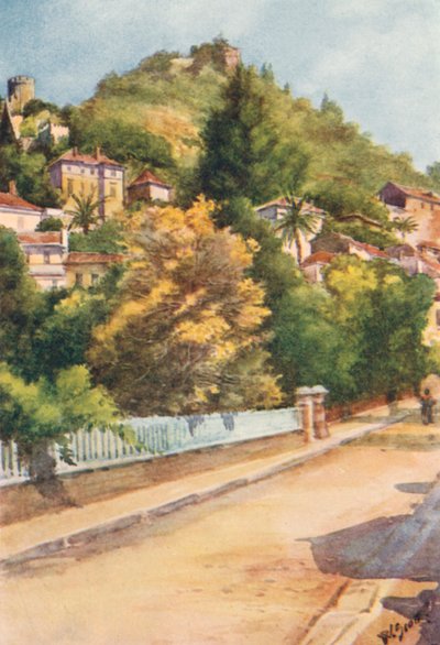 Ulica w Hyeres (kolorowa litografia) autorstwa William Scott