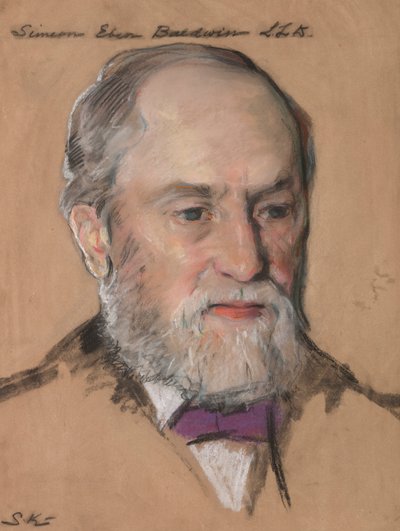 Simeon Eben Baldwin BA 1861, prof. prawa 1872-1912 gubernator CT autorstwa William Sergeant Kendall