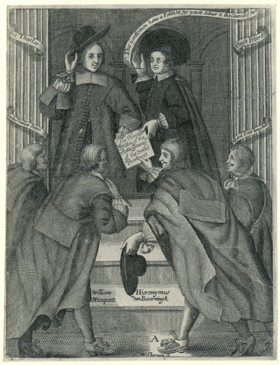 Przedstawienie petycji do angielskiego sekretarza stanu, ok. 1654 autorstwa William Sherwin
