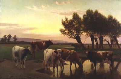 Wieczór w pobliżu Amberley autorstwa William Sidney Cooper