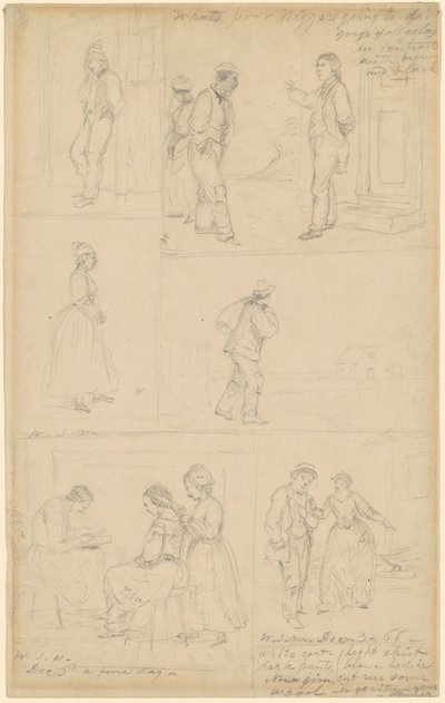 Badania grup figuralnych autorstwa William Sidney Mount