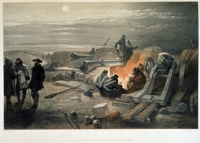 Spokojna noc na bateriach, 1855 autorstwa William Crimea Simpson