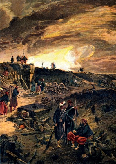 Po zdobyciu Malakoffa 8 września 1855 r., ok. 1855 r. autorstwa William Crimea Simpson