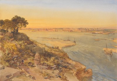 Allahabad, z prawego brzegu rzeki Jumna autorstwa William Simpson