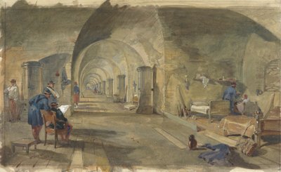 Wnętrze fortu Mikołaja, Sewastopol, Krym autorstwa William Simpson
