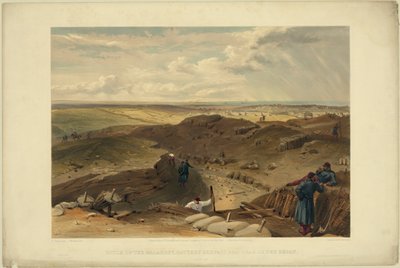Reduta Malakoffa, bateria gervais i tył redanu, 1855 autorstwa William Crimea Simpson