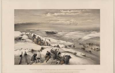 Sewastopol z baterii 26 dział, 1855 autorstwa William Crimea Simpson