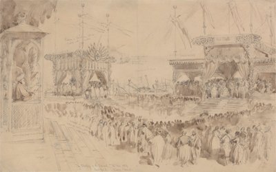 Poświęcenie Kanału Sueskiego, 16 listopada 1869 r autorstwa William Simpson