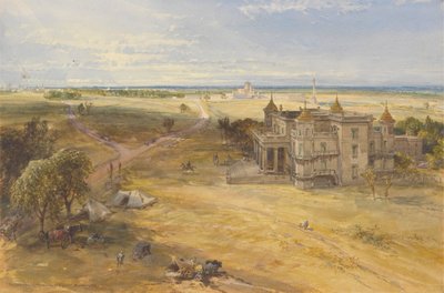Dilkoosha, Lucknow w oddali autorstwa William Simpson