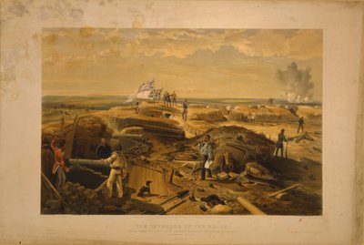 Wnętrze Redanu wyjęte z jego lewej ściany, 1855 autorstwa William Crimea Simpson