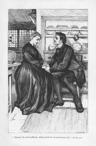 Po próbach i udrękach tej historii Adam Bede wyznaje swoją miłość Dinah Morris, metodystycznej kaznodziei. Adam Bede autorstwa George