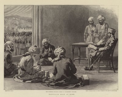 Nasrullah Khan w domu autorstwa William Small
